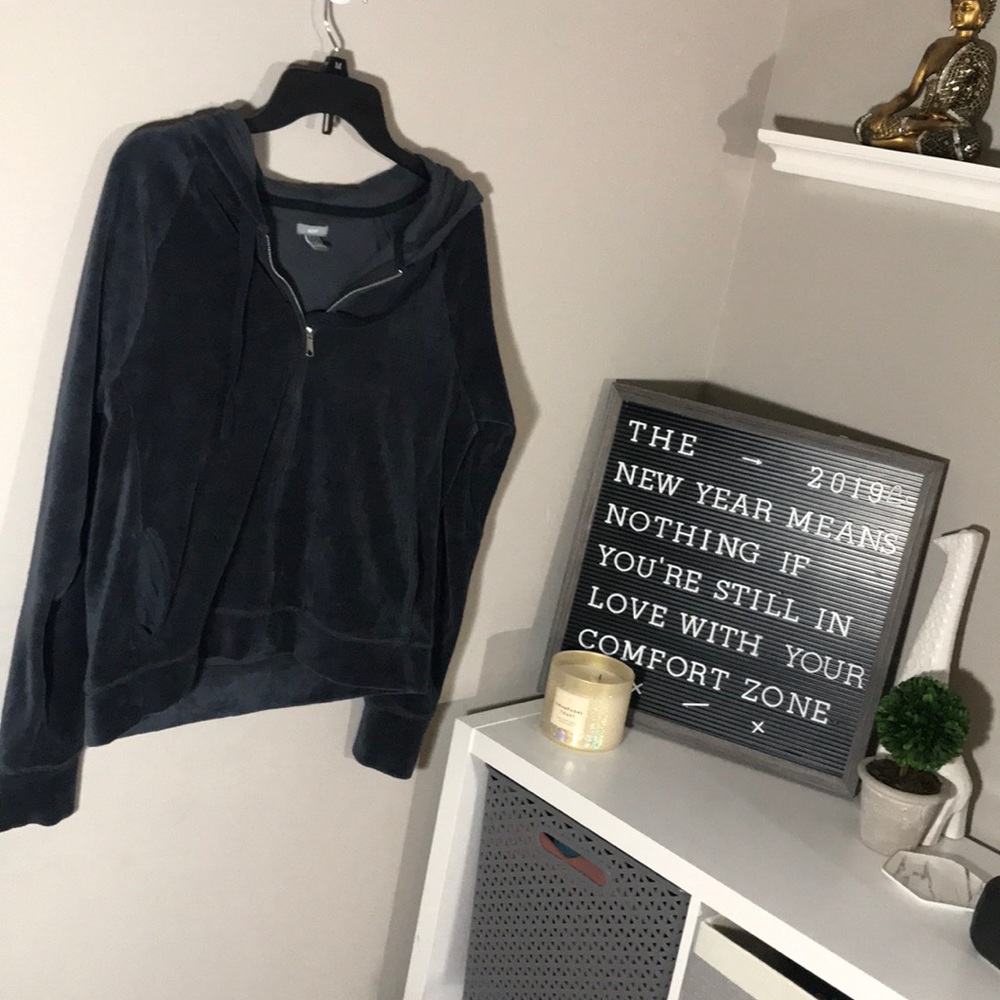 Aerie velour zip-up jacket
